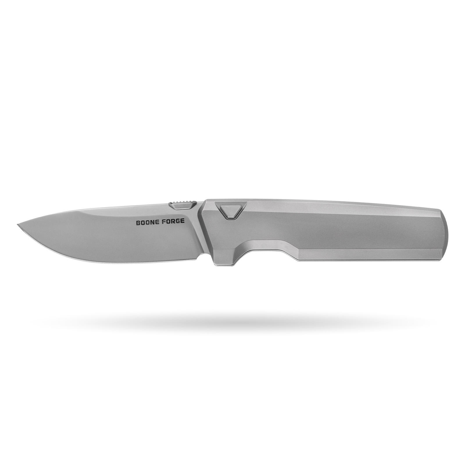 1 Tusk Blade × Boone Forge "Monolith" Titanium Button Lock Folding Knife (3.31" M390 Blade) - Image 1
