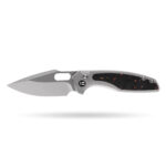 Tusk Blade × Boone Forge "Ember" Titanium & Lava Carbon Fiber Button Lock Knife (3.38" M390 Blade)