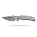 Tusk Blade × Boone Forge "Shatter" Titanium Trailing Point Liner Lock Knife (4.06" M390 Blade)