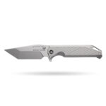 Tusk Blade × Boone Forge "Aegis" Titanium Tanto Liner Lock Knife (4.14" M390 Blade)
