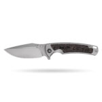 Tusk Blade × Boone Forge "Strata" Titanium & Patterned Carbon Fiber Knife (3.75" M390 Blade)