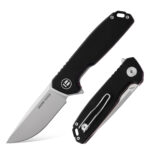 Tusk Blade × Boone Forge "Sentinel" Black G10 & Sandvik 14C28N EDC Folder (3.23" Blade)