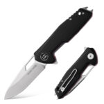 Tusk Blade × Boone Forge "Rover" Black G10 Multi-Tool EDC Folder (3.07" Sandvik 14C28N Blade)