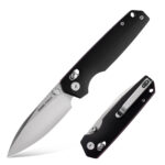 Tusk Blade × Boone Forge "Pioneer" Black G10 & Sandvik 14C28N Axis Lock EDC Folder (3.05" Blade)