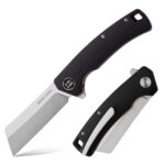 Tusk Blade × Boone Forge "Apex" Black G10 & Sandvik 14C28N Reverse Tanto Folder (3.34" Blade)