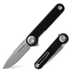 Tusk Blade × Boone Forge "Sentry" Black G10 & Sandvik 14C28N EDC Folder (3.39" Blade)